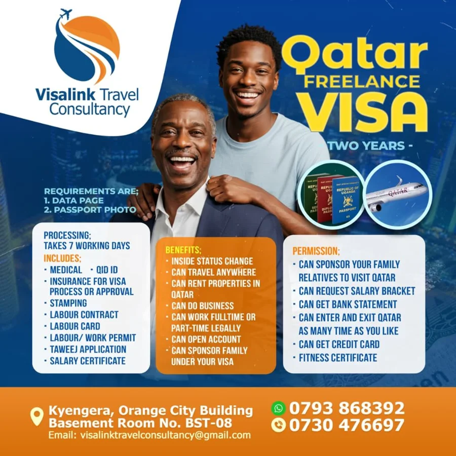 Original Visa Link Qatar Freelance Visa poster
